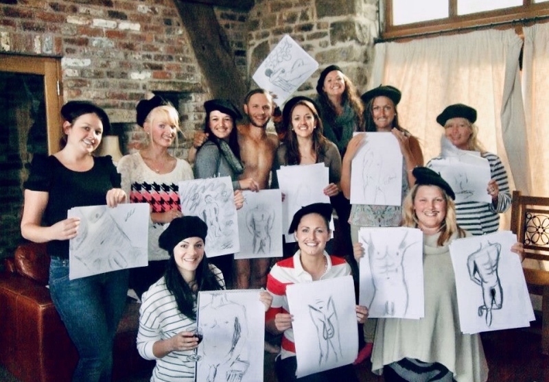 liverpool hen party life drawing